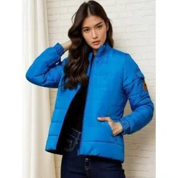 Kotty Women Stand Collar Solid Lightweight Puffer Jacket-picture-11