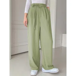 Kotty Women Straight Leg Straight Fit High-Rise Trousers-picture-29