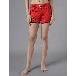 Kotty Women Typography Printed Regular Fit Hot Pants Low-Rise Shorts-picture-38