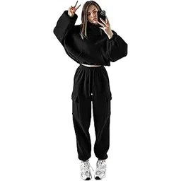 KOTTY Women's Co-Ords Solid Sweatshirt With Sweatpant-picture-11