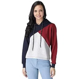 kotty Womens Full Sleeve Sweatshirt(BlackMaroonSilver,M)-picture-27