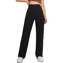 kotty Womens High Rise Cotton Lycra Solid Jeans-picture-15