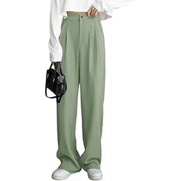 kotty Women's High Rise Viscose Rayon Relaxed Fit Korean Trouser-picture-12