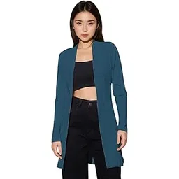 kotty Women's Solid Capital Blue Fullsleeve Quick dry Shurg-picture-17