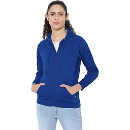 koverify Cotton Regular Fit Hooded Zipper Hoodie for Women-picture-48