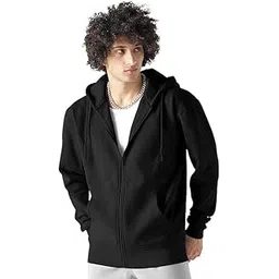 koverify Cotton Winter Jacket Solid Full Sleeves Zip Up with Pocket Stylish Hooded Neck Zipper for Unisex-picture-36