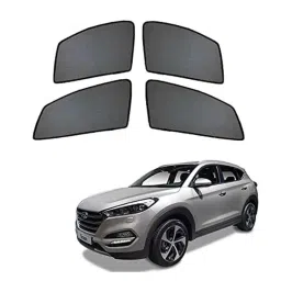 Kozdiko 4 Pcs Half Magnetic Black Car Sun Shade Set for Hyundai Tucson-picture-25