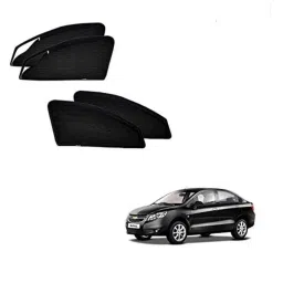 Kozdiko 4 Pcs Polyester Magnetic Zipper Car Sunshade Curtain Set for Chevrolet Sail-picture-18