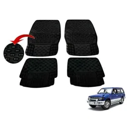 Kozdiko 4 Pcs PVC &a; Rubber Black Car Floor Mat Set for Mitsubishi Outlander-picture-24