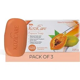 Kozicare Kojic Acid Soap & Glutathione Soap | Papaya Soap | Body Tan Removal Soap | Ghar Ka Soap | Bath Soap Combo Offers | Bathing Soaps for Glowing Skin | Helps Exfoliate Dead Skin - Pack of 3-picture-51