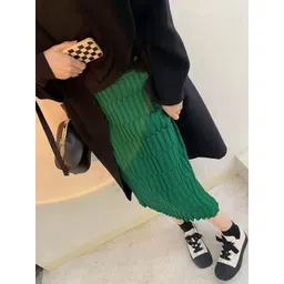 KPOP A-Line Midi Skirts-picture-16