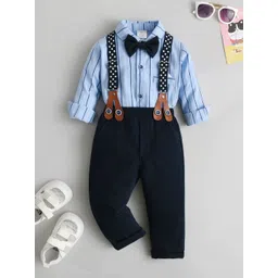 KPOP Boys Striped Shirt with Trousers-picture-25