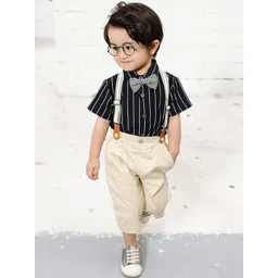 KPOP Boys Striped Shirt with Trousers-picture-27