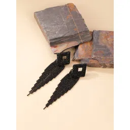 KPOP Brass-Plated Contemporary Rhinestone Drop Earrings-picture-14