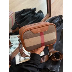 KPOP Checked PU Sling Bag-picture-27