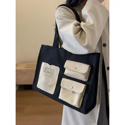 KPOP Colourblocked Structured Tote Bag-picture-11