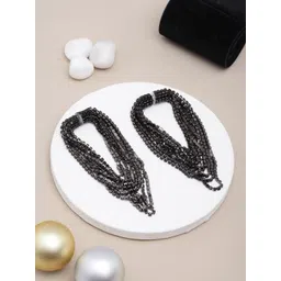 KPOP Contemporary Stone Studded Drop Earrings-picture-31