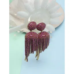 KPOP Gold-Plated Contemporary Brass Rhinestone Drop Earrings-picture-23