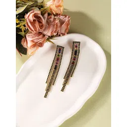 KPOP Gold-Plated Contemporary Rhinestone Drop Earrings-picture-32