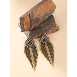 KPOP Gold-Plated Contemporary Rhinestone Drop Earrings-picture-10