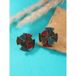 KPOP Gold-Plated Contemporary Rhinestone Studded Drop Earrings-picture-11