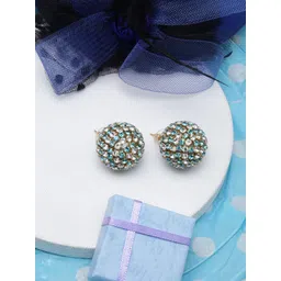 KPOP Gold-Plated Contemporary Rhinestone Studded Earrings-picture-24