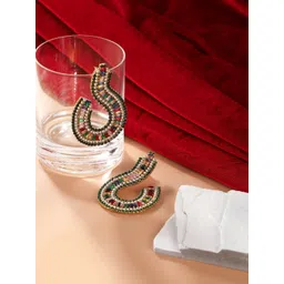 KPOP Gold-Plated Rhinestone Studded Contemporary Drop Earrings-picture-35