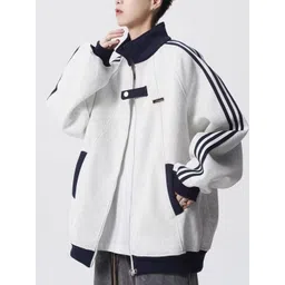 KPOP Men Colourblocked Lightweight Sporty Jacket-picture-11