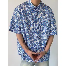 KPOP Men Original Floral Printed Casual Shirt-picture-22