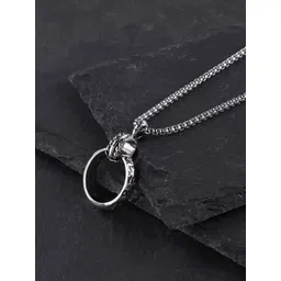 KPOP Men Silver-Plated Stainless Steel Necklace image 3