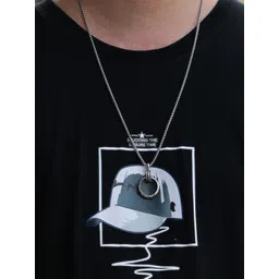 KPOP Men Silver-Plated Stainless Steel Necklace image 1