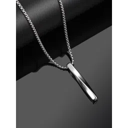 KPOP Men Stainless Steel Silver-Plated Contemporary Pendant With Chain-picture-26