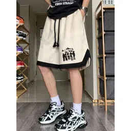 KPOP Men Typography Printed Printed Relaxed Fit Shorts-picture-15