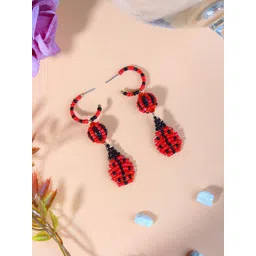 KPOP Silver-Plated Beaded Drop Earrings-picture-29