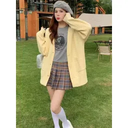 KPOP Women Acrylic Open Front Jacket-picture-34