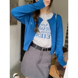 KPOP Women Cardigan with Embroidered Detail-picture-32