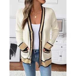 KPOP Women Colourblocked Cardigan-picture-36