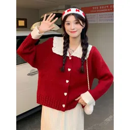 KPOP Women Colourblocked Open Front Jacket-picture-33