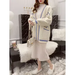 KPOP Women Colourblocked Open Front Jacket-picture-36