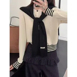 KPOP Women Colourblocked Pullover-picture-23