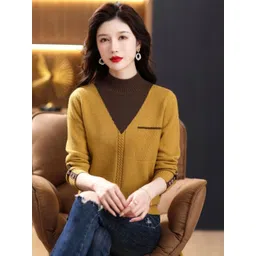 KPOP Women Colourblocked Pullover-picture-24