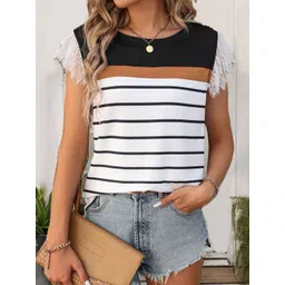 KPOP Women Colourblocked T-shirt-picture-19