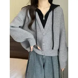 KPOP Women Crop Cardigan-picture-21