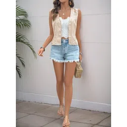 KPOP Women Floral Open Front Jacket with Embroidered-picture-24