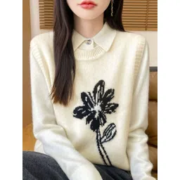KPOP Women Floral Printed Sweater Vest-picture-37
