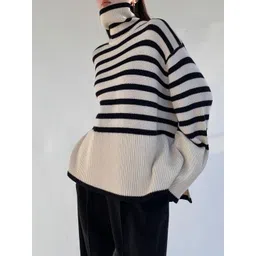 KPOP Women Striped Pullover-picture-13