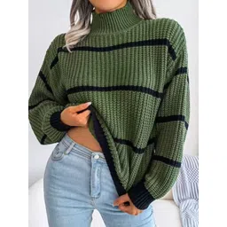 KPOP Women Striped Pullover-image-29