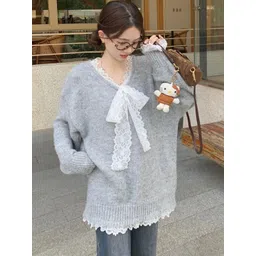 KPOP Women Woollen Pullover-picture-15