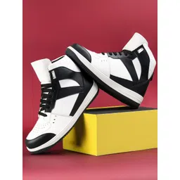 KRAASA Men Colourblocked High-Top Sneakers-picture-27