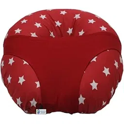 KRADYL KROFT 5in1 Baby Feeding Pillow with 100% Cotton Removable Cover | Breastfeeding Pillow | Nursing Pillow with Belt and Hoop (Red Star)-picture-27